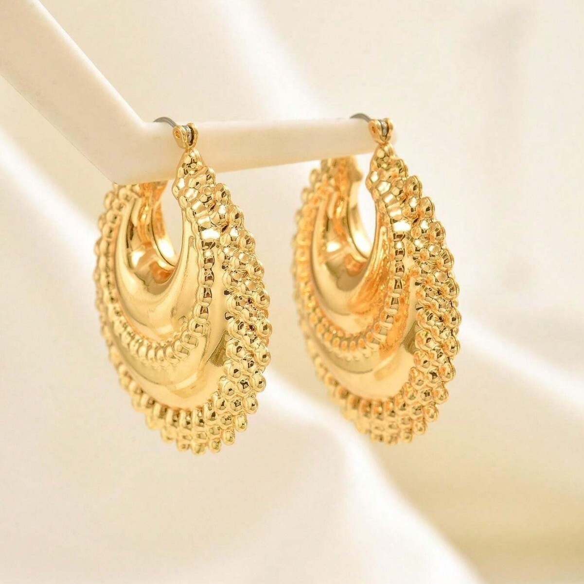 Wind Women's Jewelry Edge Hoop High-End Design Commuter Earrings