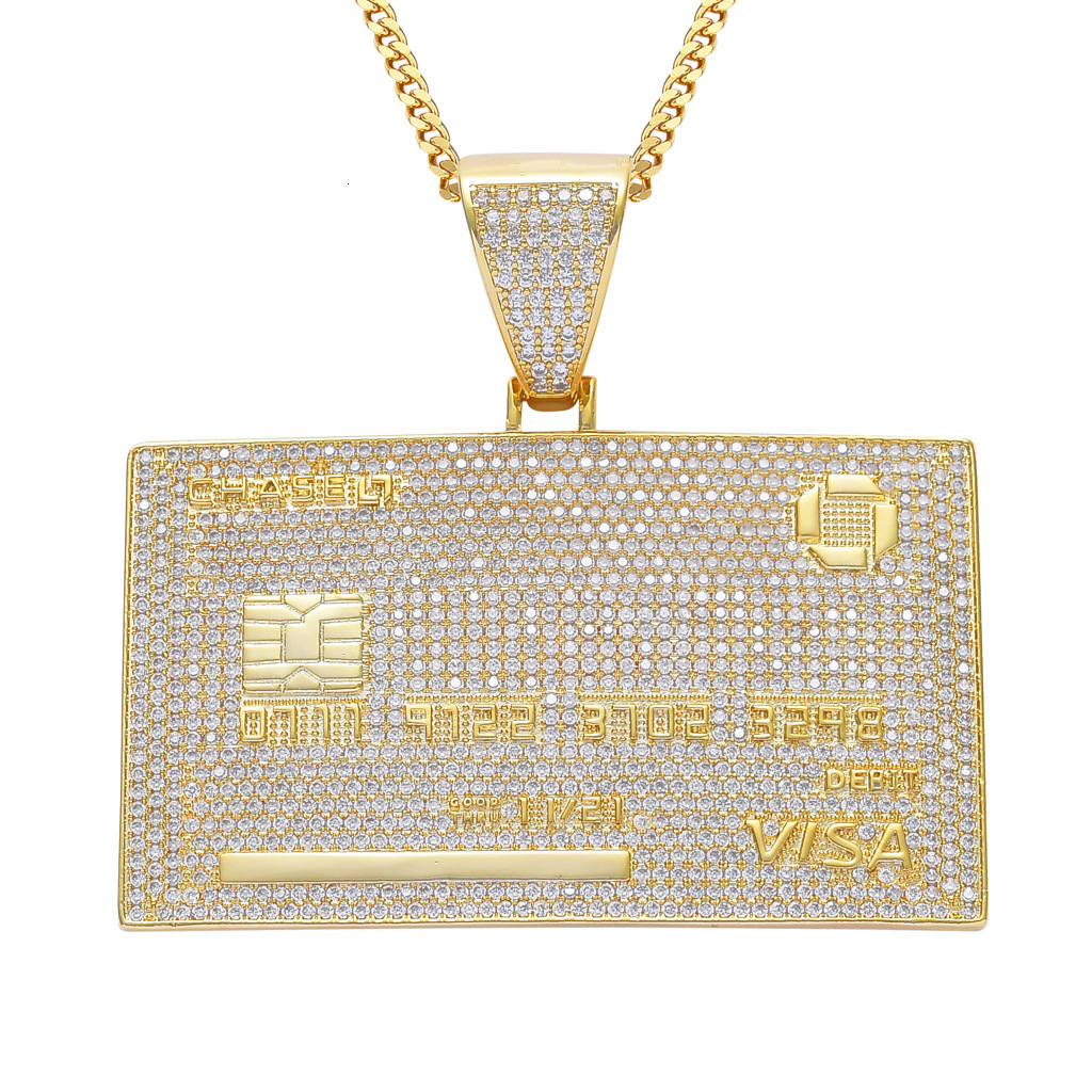 Luxury Moissanite Hip Hop VISA Card Pendant Solid Smooth Personalized Bank Card inspired Fashion Accessory for Trendy Men Pass the diamond tester