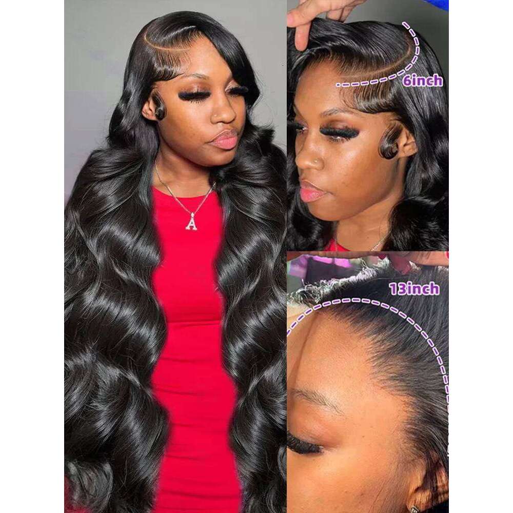 Glueless 5x5 Closure Body Wave Front Human Hair Wig Preplucked Brazilian Remy 13x6 13x4 Transparent Hd Lace Frontal Wigs