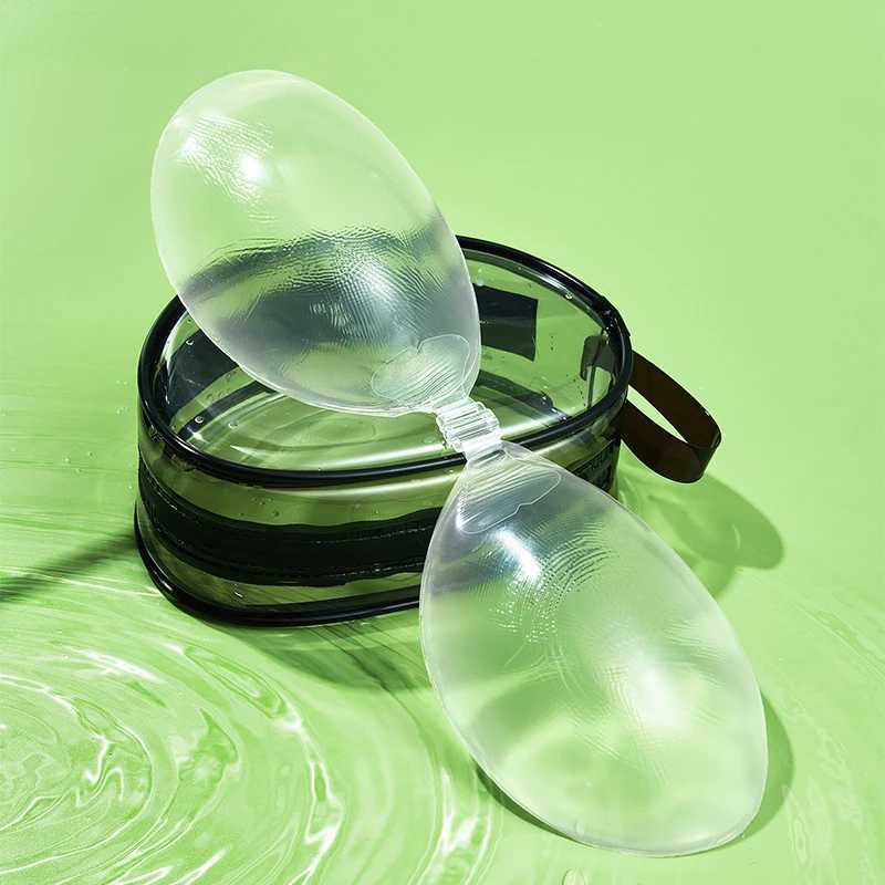 Adhesive Bra Strapless Sticky Invisible Push up Silicone Bra for Backless Dress with Nipple CoversW250624