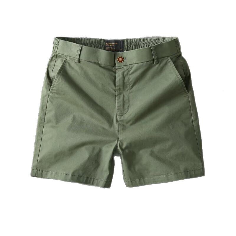 2025 American Retro Stretch Versatile Three-quarter Shorts Men's Summer Casual Thin Solid Designer Shorts Color Shorts One-piece Dropshipping