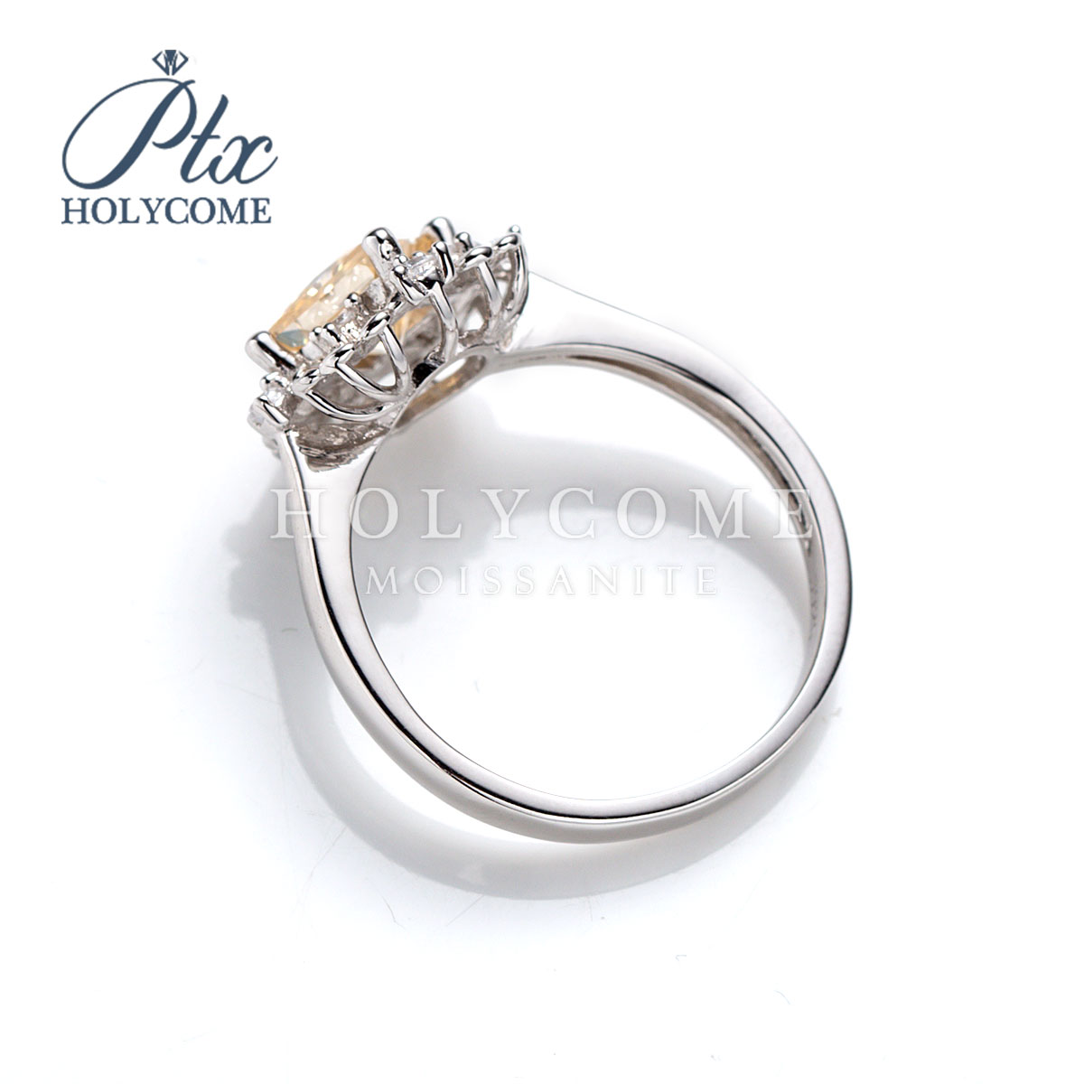 High Quality Fine Wholesale Jewelry Wedding Ring 1ct Champagne Moissanite More Style Fashion Jewelry Engagement Wedding Ring for Women