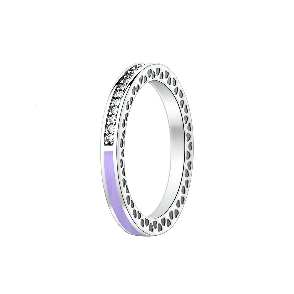 Mothers Day 925 Sterling Silver Size 6 7 8 9 Pink Purple Blue Enamel Ring Rings Jewelry Accessories For Women 250624