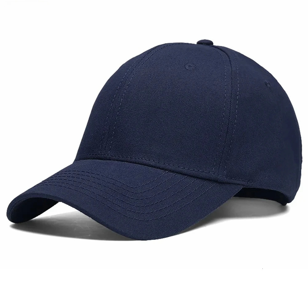 Hard Cotton Large Baseball Cap Lady Summer Curved Plain Sun Hat Big Bone Men Oversize Sport Caps 56-60cm 60-66cm 250618