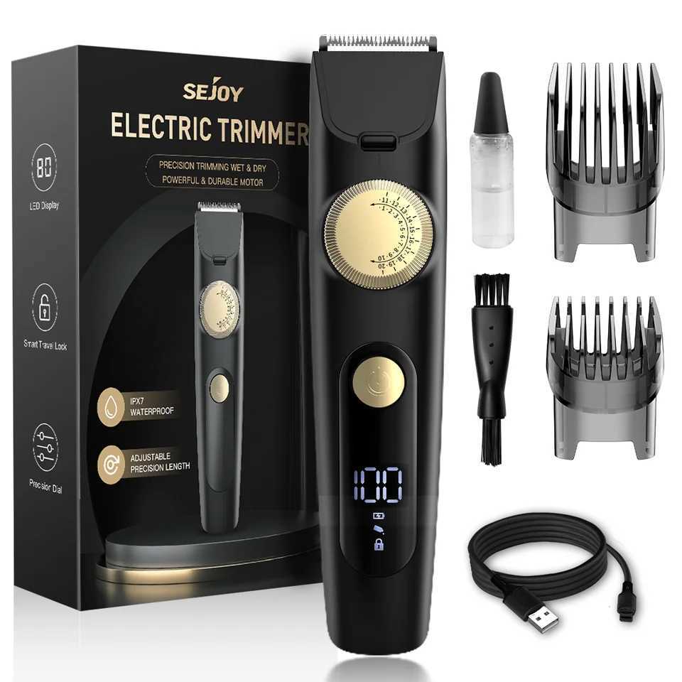 Sejoy Electric Hair Clipper Rechargeable Hair Trimmer IPX7 Waterproof Adjustable Speed Barber Clippers For Men Professional XJ250624