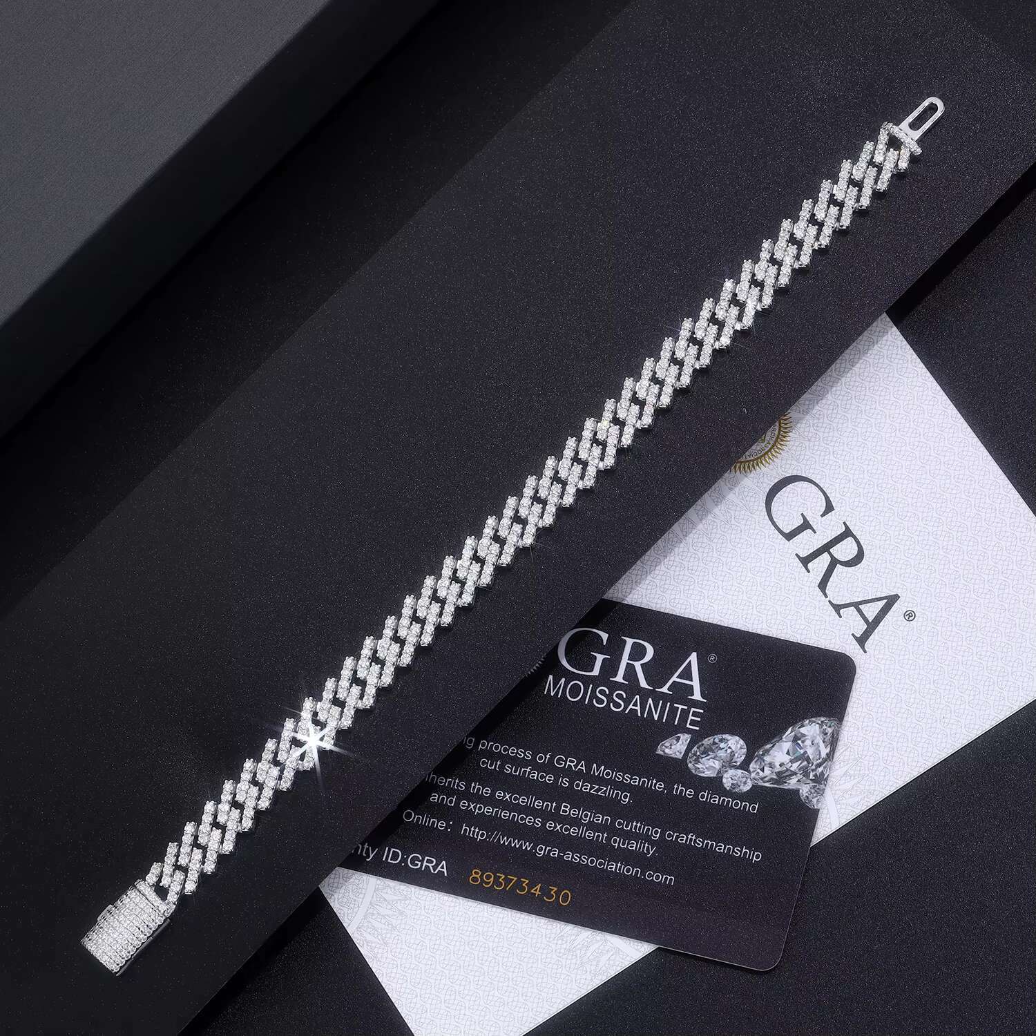 Moissanite Cuban Link Bracelet for Men S925 Silver 18K Gold Plated Hip Hop Jewelry Iced Out Style Rapper Party Bracelet