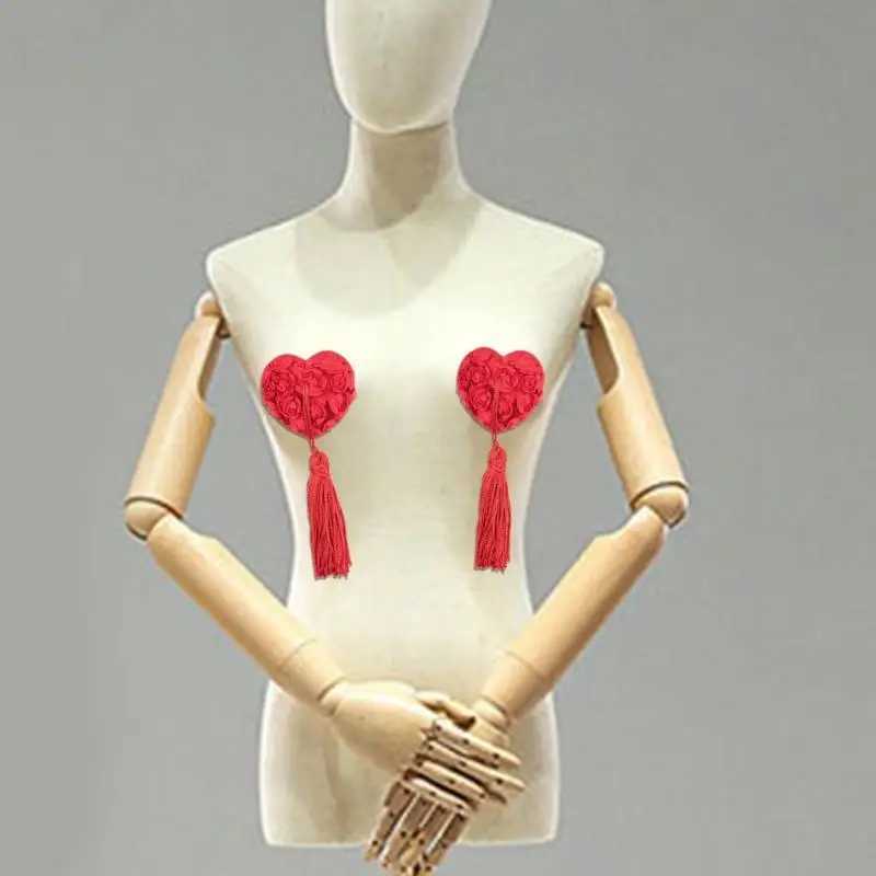 Nipple Pasties Covers Sparkling Sequins Tassels Reusable Halloween Christmas Breast Stickers Petals Lingerie for Women Y1ACW250624