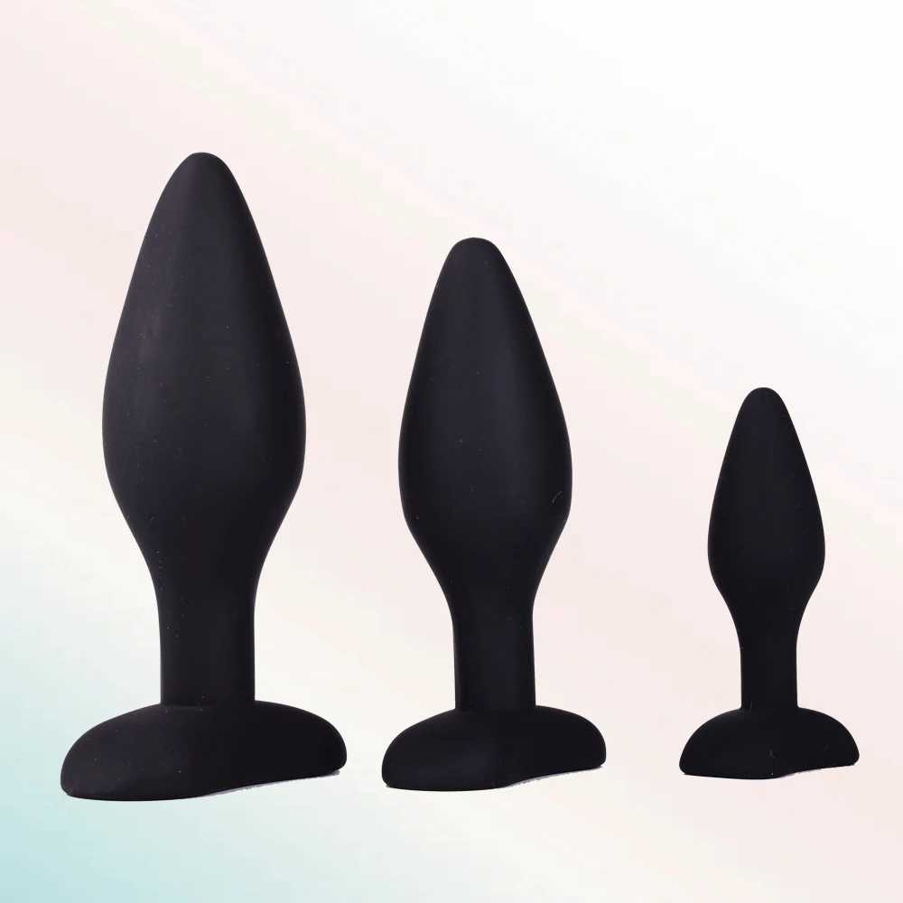 1/3pc Prostate Massager 3 Different Size Silicone Plugs Anal Butt Plug Anal Dilation Trainer Adult Games Sex Toys For Men Women W250624