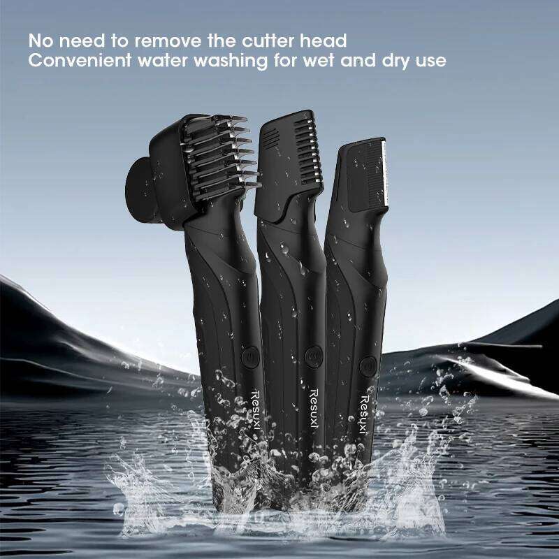 RESUXI T3 Men's 3 In 1 Multifunctional Electric Trimmer Full Body Washable Shaver Portable Pubic Hair Clipper Razor