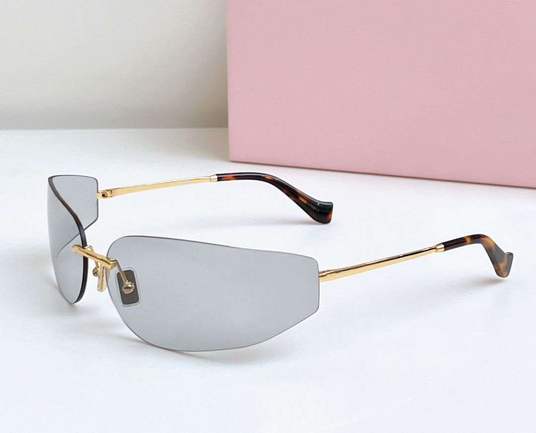 Fashion popular designer A51 sunglasses for women trend vintage rectangular rimless sun glasses summer avant-garde unique style Anti-Ultraviolet Come with case