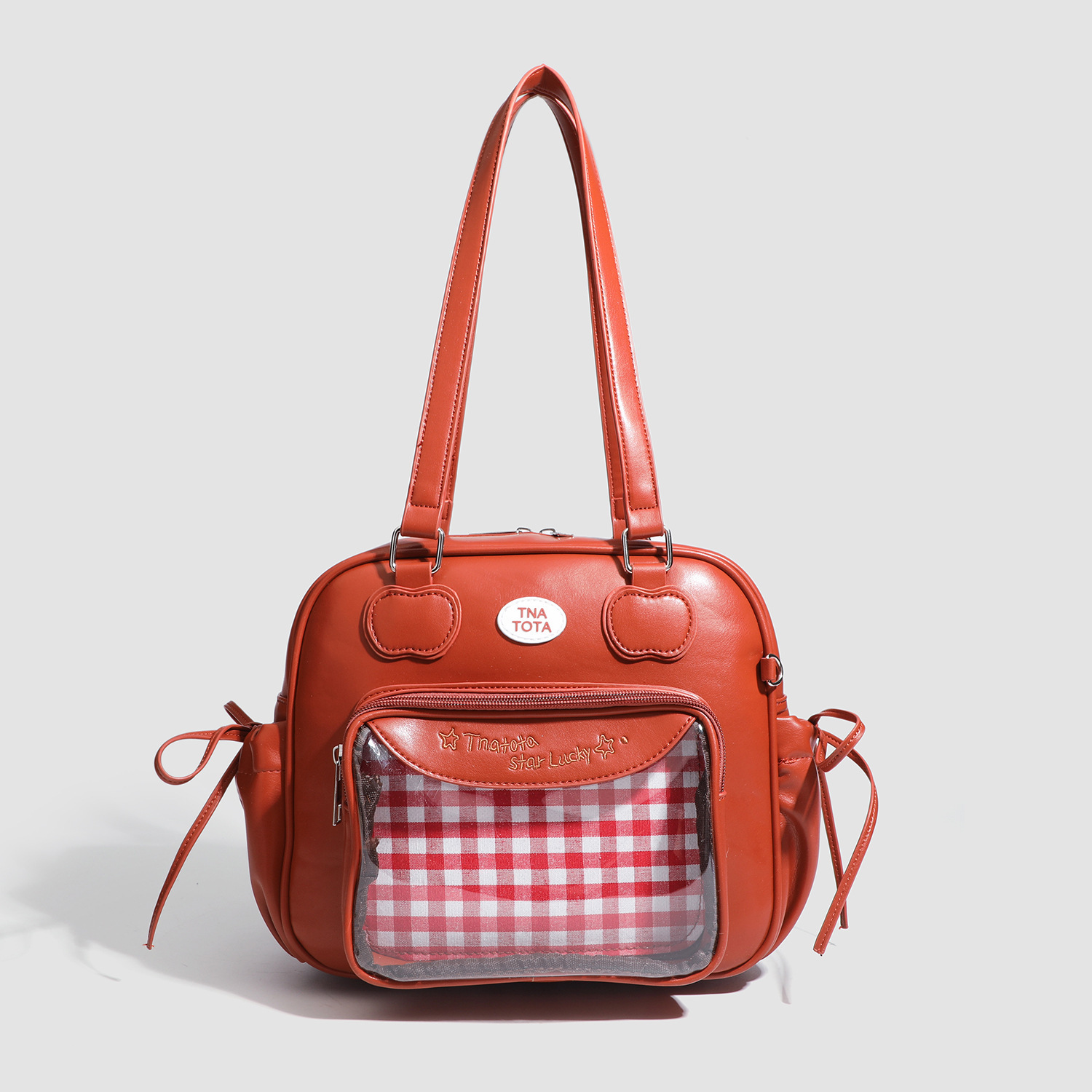 Free shipping designer Hot-Selling Student Pain Bag Two-Dimensional Visible Badge Transparent Shoulder Bag Student Backpack Internet Celebrity Crossbo