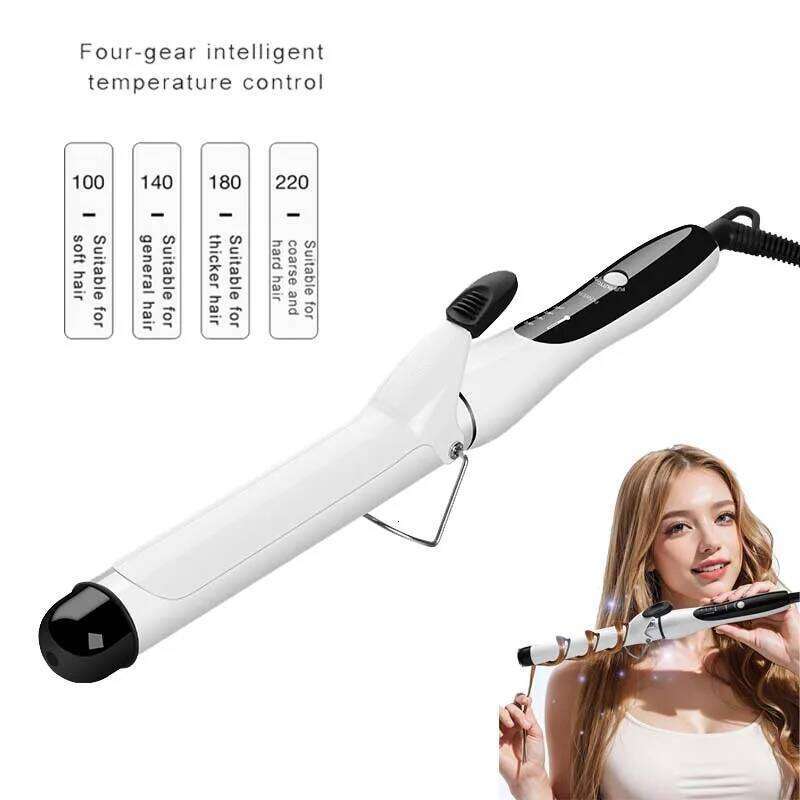 Professional Ptc Heater Big Barrel Long Tourmaline Ceramic Electric Curling Iron Hair Curler