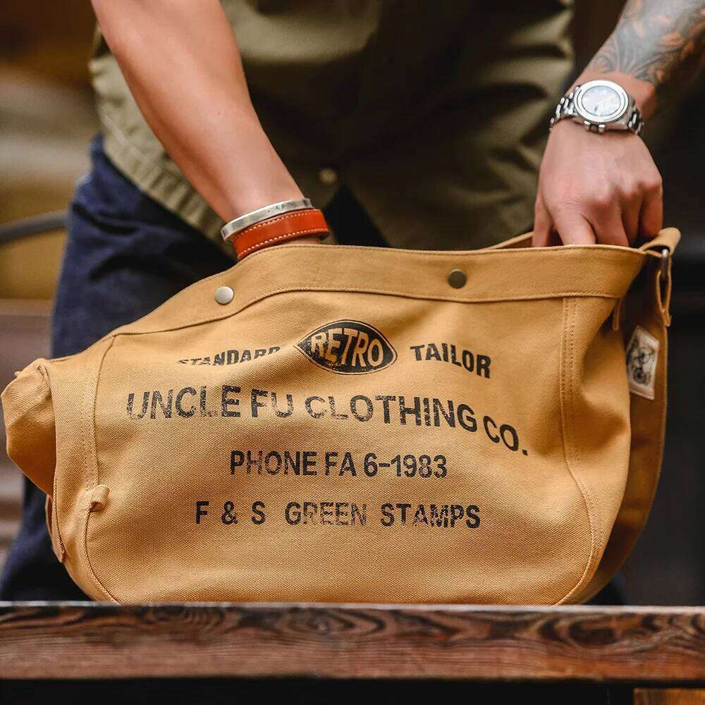 Hot Selling Vintage Large-Capacity Magnetic Buckle Newsboy Bag Letter Design Canvas Motorcycle Computer Tote Messenger Bags Designer Bags