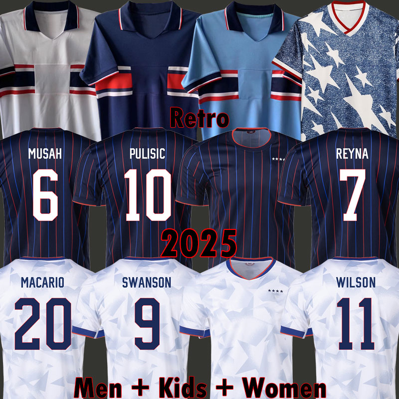 2025 PULISIC MCKENNIE Football Jersey ERTZ ALTIDORE PRESS WOOD MORGAN LLOYD 2025 2026 America Football Shirt United States Camisetas USA USMNT PLAYER Men Kit 8899