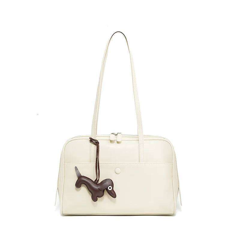 High End Hand-Held Pillow Bag, Vintage Vegetable Tanned Cowhide, Large Capacity Single Shoulder Tote Bag