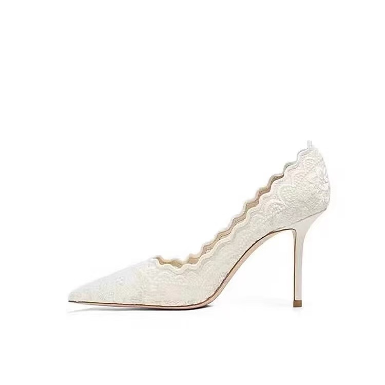 Brand 2024 Wedding Bridal Pointed High-heeled Single Female Rhie Classic Crystal Shoes 9cb9