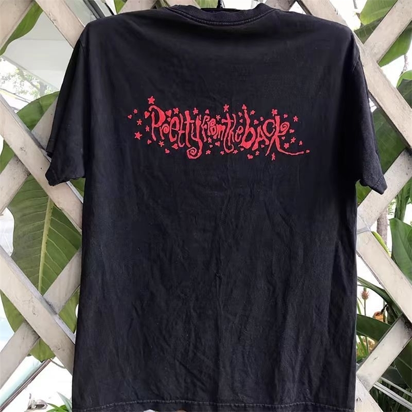 HOLE Rock Band Cityboy High Street Cec Simple Short-sleeved Mens and Womens American Retro Cotton Hip-hop T-shirt Summer 250614