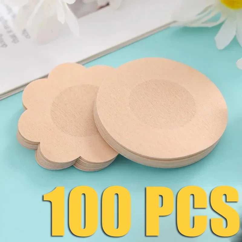 100/50PCS Cloth Nipple Cover Teat Hide Women Disposable Nipple Pasties Breast Petals Invisible Bra Padding Chest Sticker Patch W250624