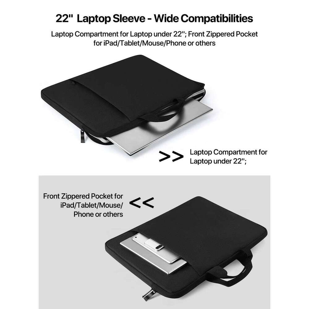 Cdisplay 22 Inch Laptop Bag Durable Travel Handbag Shockproof Protective Computer Sleeve Case With Handle Large Capacity