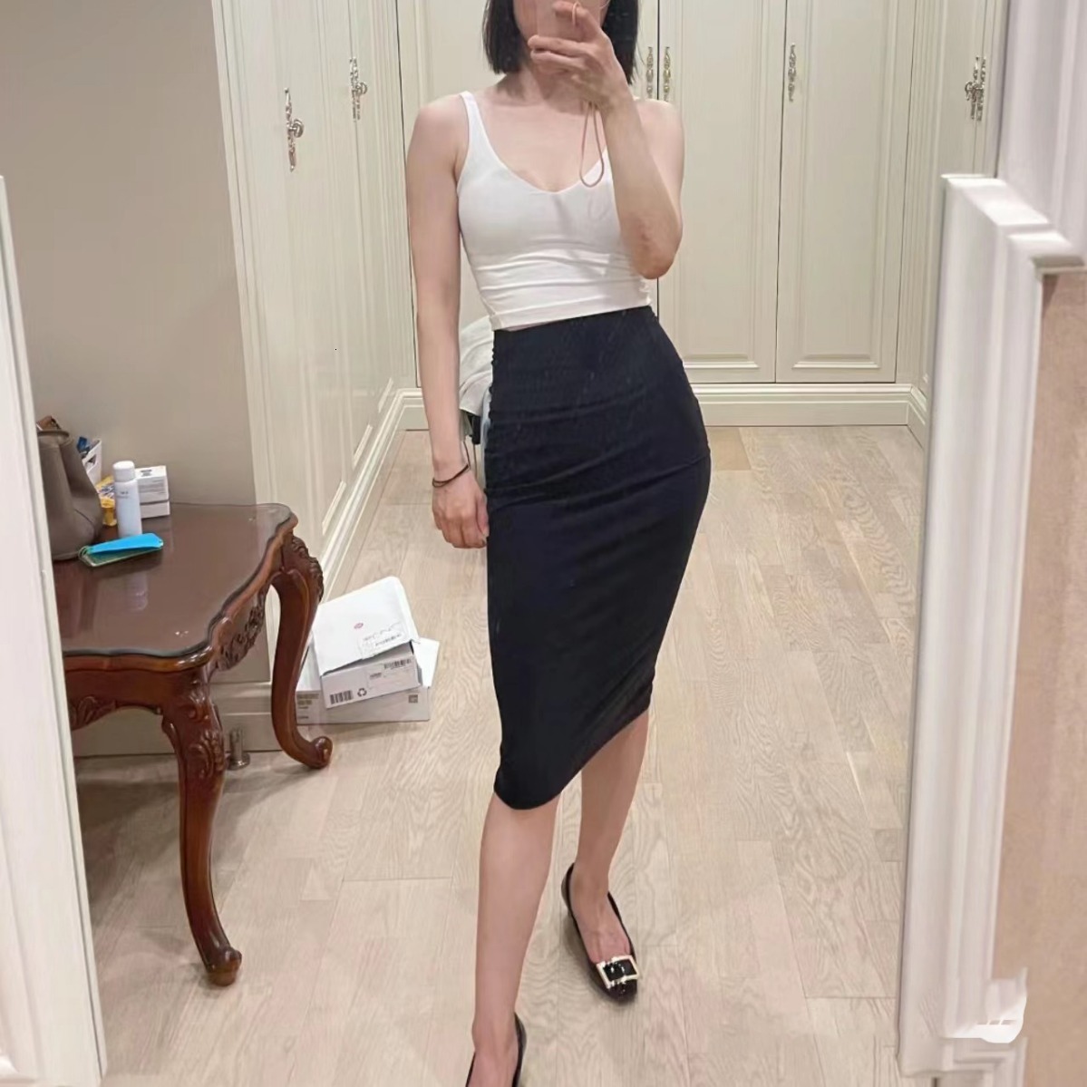 S Series Bodycon Nude Feel Slim High Waist Slimming Workplace Women's Half Skirt Summer
