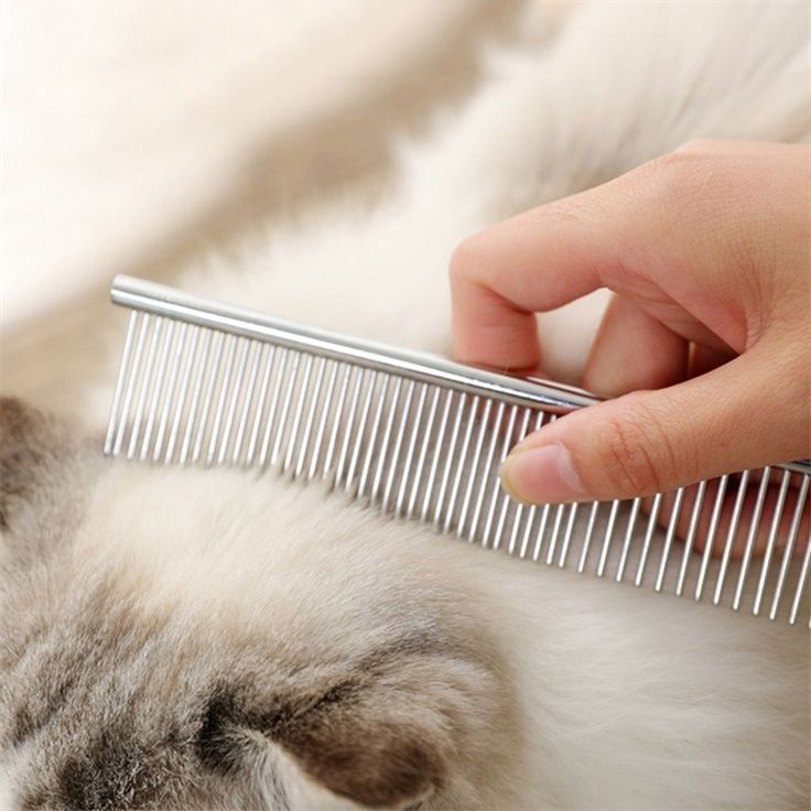 Pet Grooming Brush Comb Tools For Dog Clean Brushes Pin Cat Brush Stainless Steel Dogs Comb Metal Pet Product 4 Sizes