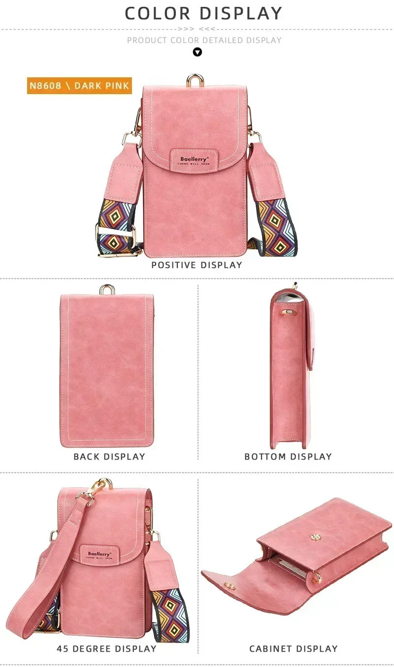 Korean edition phone bag Baellerry fashion Buckle Crossbody Phone Bag Fashion Versatile Shoulder Bag 250624