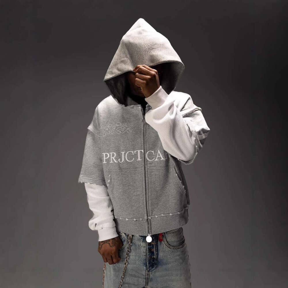 2025 American Street Style Letter Character Print Loose Casual Hoodie Sweatshirt