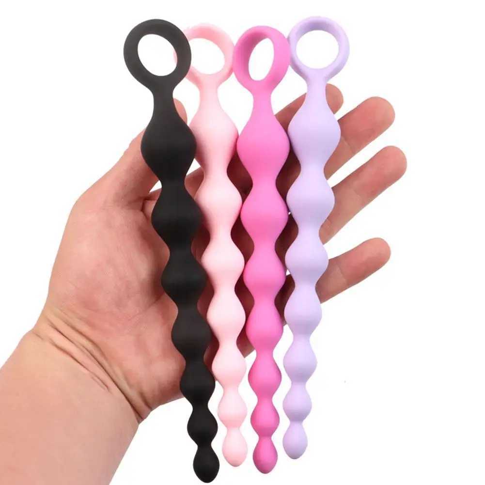Super Long Anal Beads Anal Plug Prostate Massage Big Butt Plug Vaginal Balls Anal Stimulation Pull Bead Dildo Deep Anal Sex Toy W250624