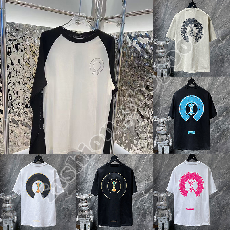 Chrome designer mens t shirt designer t shirts Long sleeve graphic tee letter set mesh ventilate print beach pants hipster fabric women Street shorts coloeful TShirt