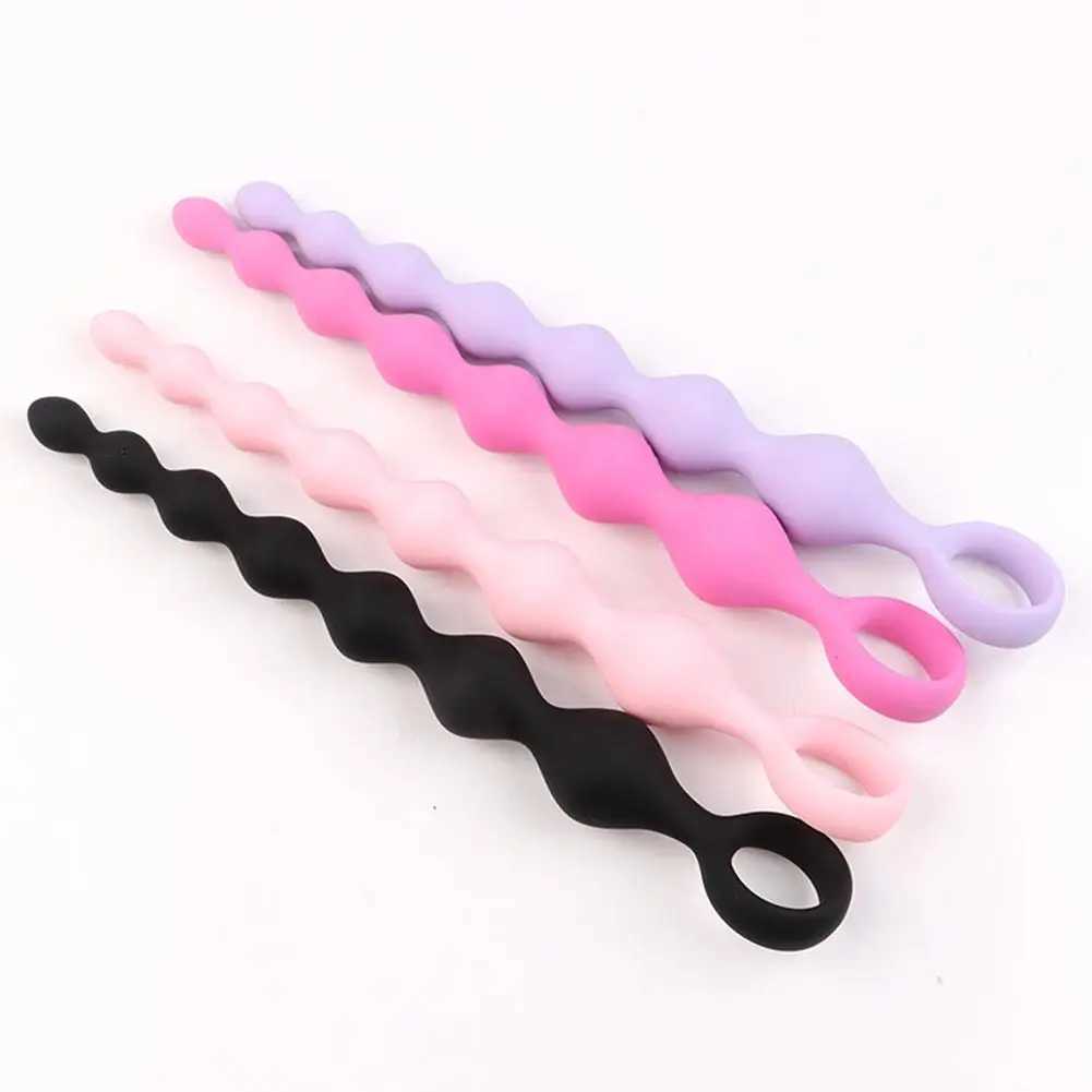 Super Long Anal Beads Anal Plug Prostate Massage Big Butt Plug Vaginal Balls Anal Stimulation Pull Bead Dildo Deep Anal Sex Toy W250624