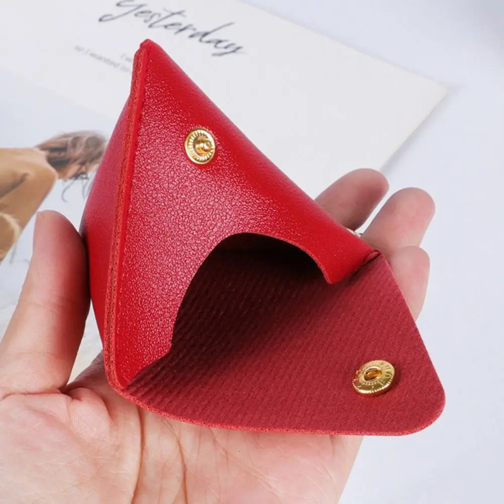 Triangle Coin Purse Portable Dragon Boat Festival Zongzi Change Wallet Access Card Leather Bag R250624