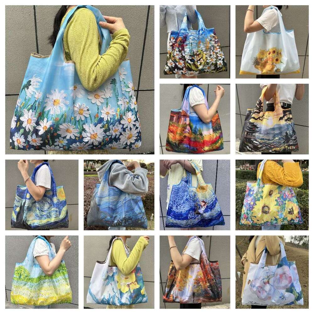 New Foldable Eco-Friendly Travel Portable Supermarket Large Capacity Single Shoulder Shopping For Women Grocery Bag