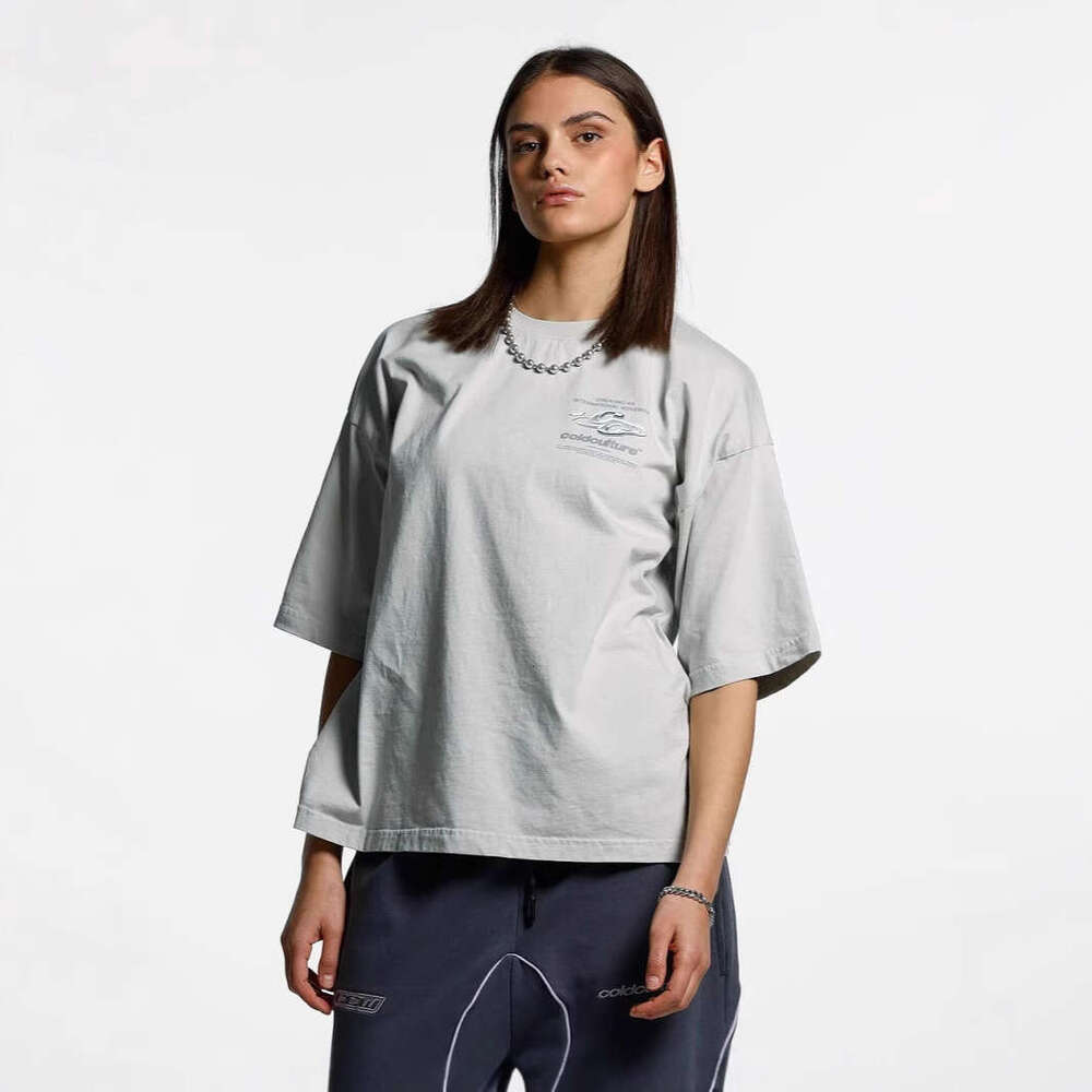 American Hip-Hop Street Style Ins Casual Versatile Loose Fit Spring Summer Unisex Short Sleeve T-Shirt