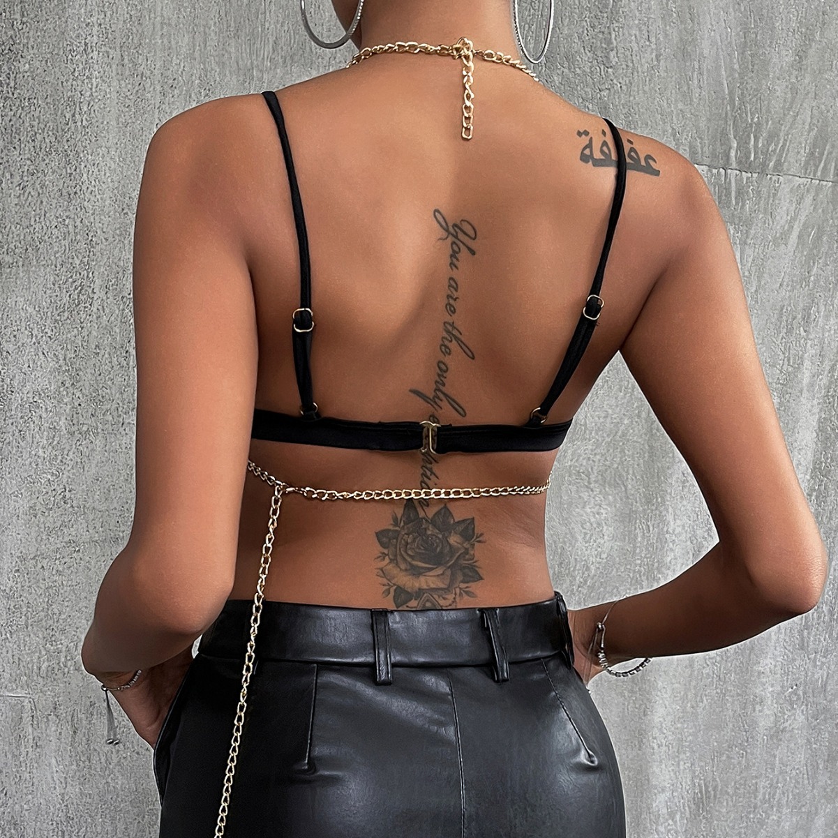 Stage Wear Dance Accessories Body Chain Resin Cartoon Decorative Chest Chain Sweet Cool Spicy Girl Hanging Neck Strap Beach Body Chain