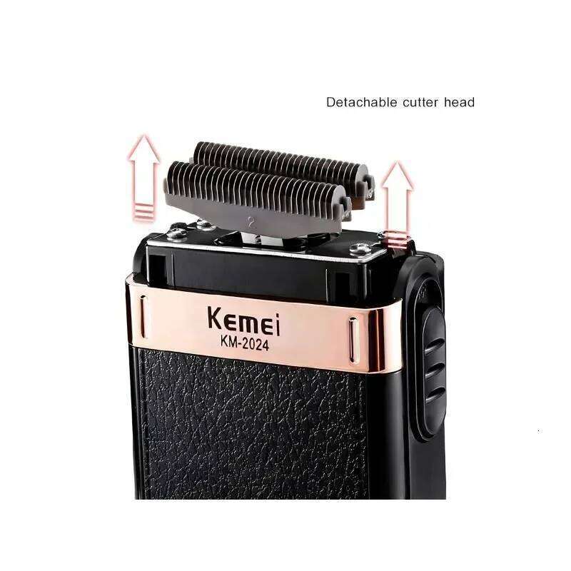 KEMEI Gift Box Km-2024 USB Charging Dual Network Blade Electric Shaver, Portable Men's Electric Shaver, You Deserve To Have It
