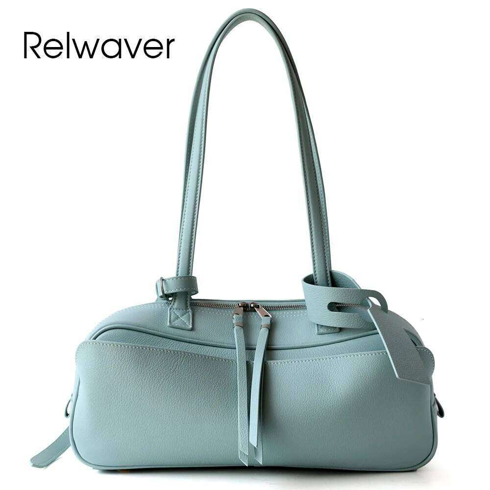 Luxury Designer bags Relwaver shoulder genuine leather pillow 2025 autumn winter fashion women handbag big underarm commuting bag