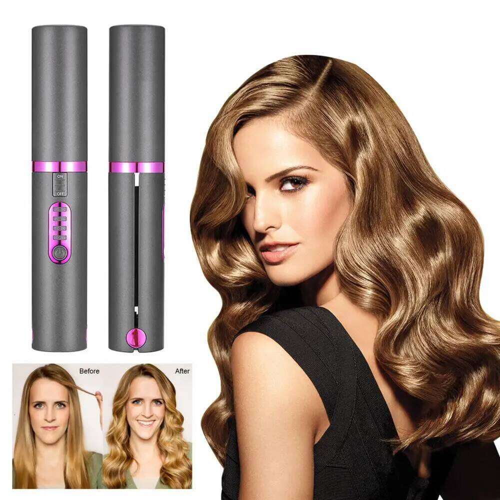 2-In-1 Curling Deep Wave Curler Temperature Adjustable Fast Heating Crimping Iron Styler Wand For All Hair Style