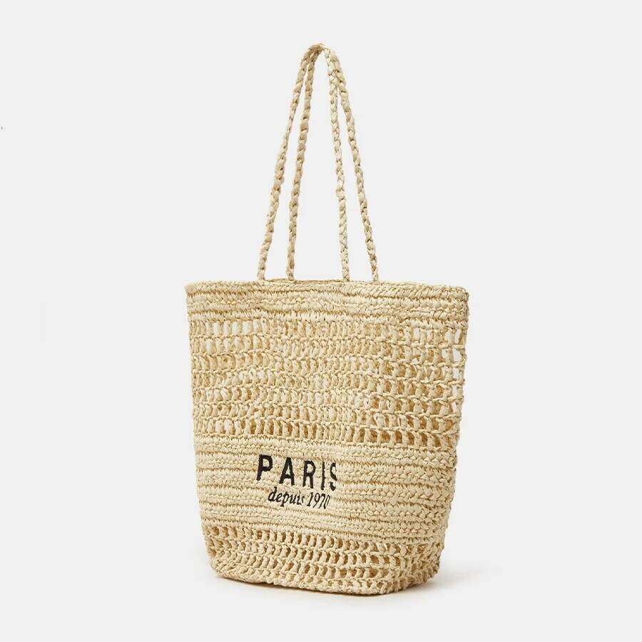 Straw Beach Women Woven Tote Shoulder Crochet Handbag Mesh Summer Vacation Picnic Purse Embroidered Letter Bag designer luxue purse bag luxury designe