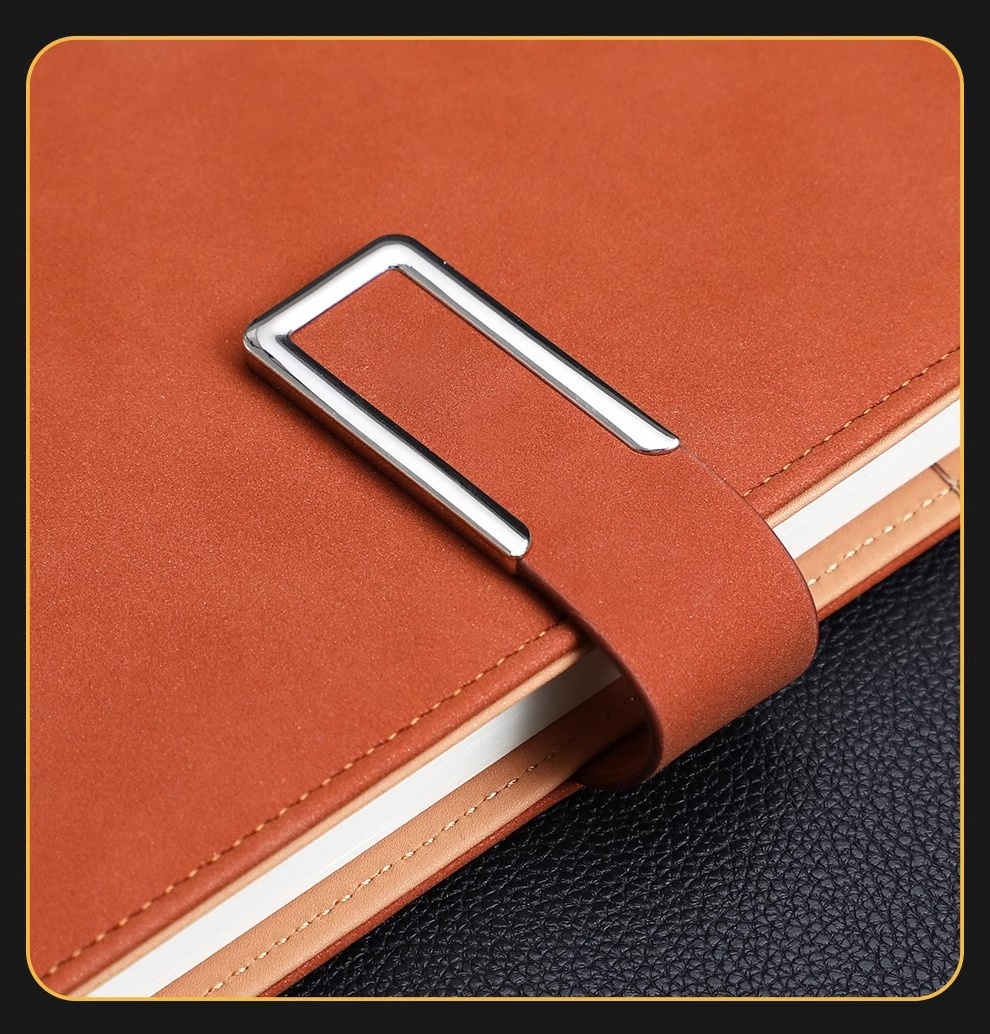 Classic Sheepskin Leather Business Notebook - Stylish Paper Organizer for Office and Educational Settings