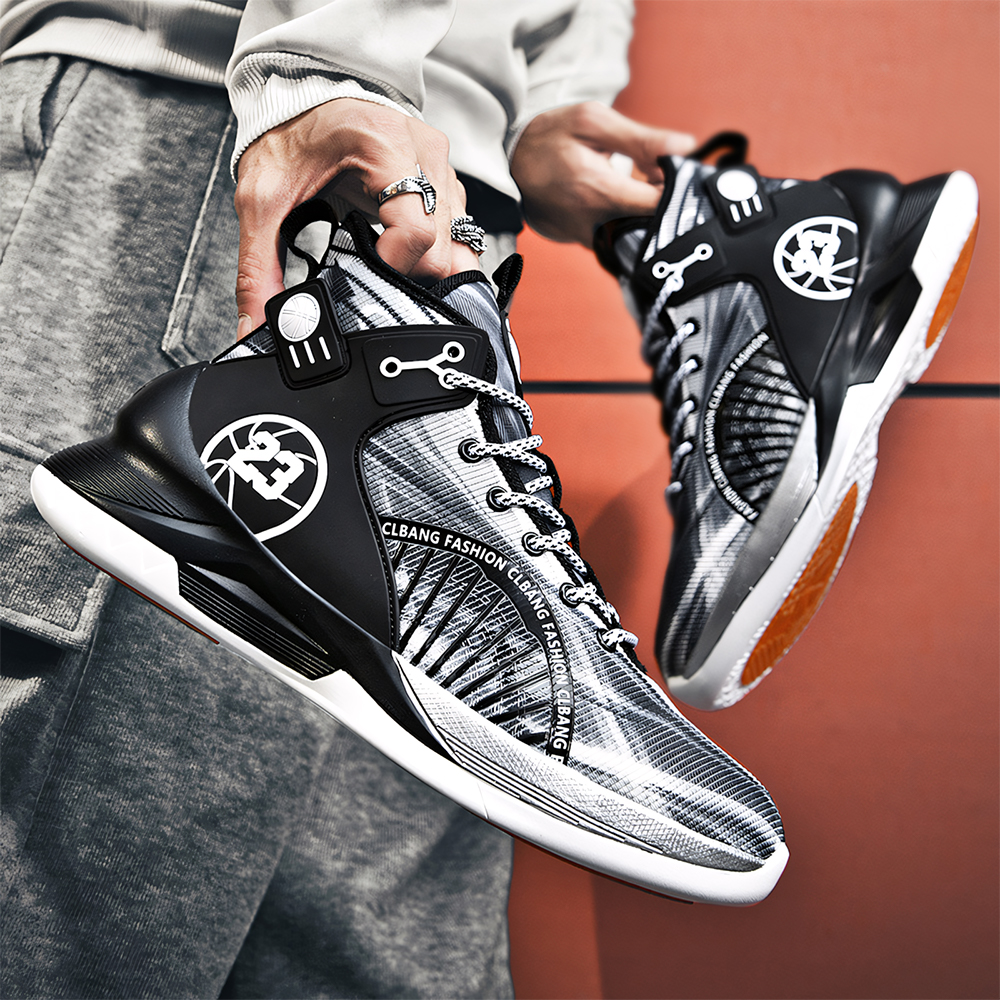 8201-Fashion Men's Basketball Shoes Breathable Anti Slip Men's Running Shoes Fashion Sports Walking Basketball Shoes