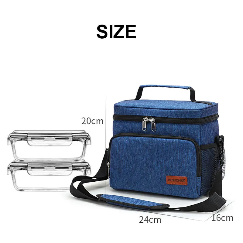Portable Lunch Bag Waterproof Insulated Cooler Food Handbags Multifunctional Fruit Cola Beer Ice Bags for Student Office Staff 250624