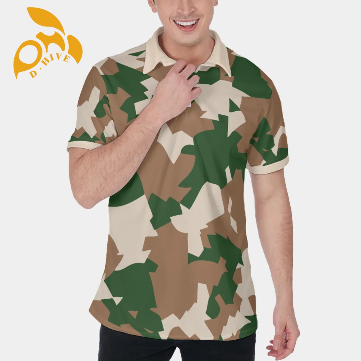 free shipping new design All-Over Print Men's Polo Shirt Collar Jersey High-quality fabric Fashionable style Skin-friendly breathable comfortable