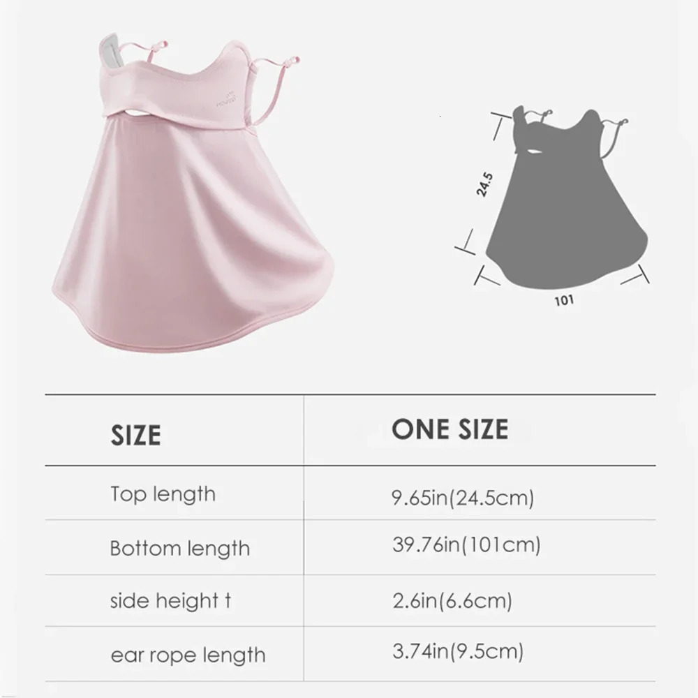 US Stock OhSunny Breathable Sun Protective Scarf Tech Fabric Washable Sunscreen Anti-UV Protection UPF50 for Beach Cycling 250624