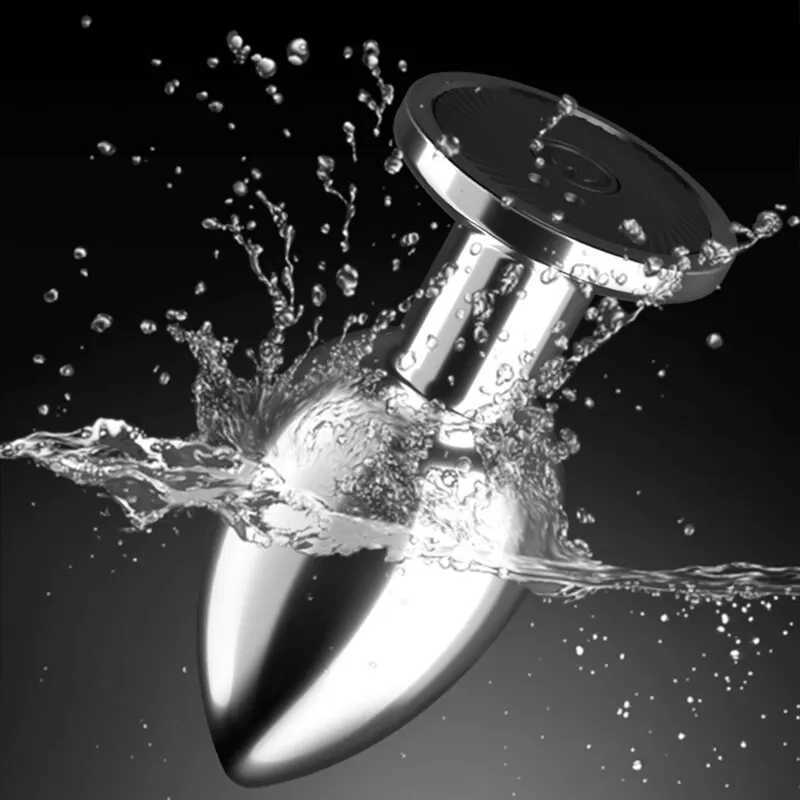 JIUUY Hot Sales Anal Plug Vibrator Stainless Steel Plug Vibrator Metal Toys For Adults Or Gay Sex Stimulator Products Anal Dildo W250624