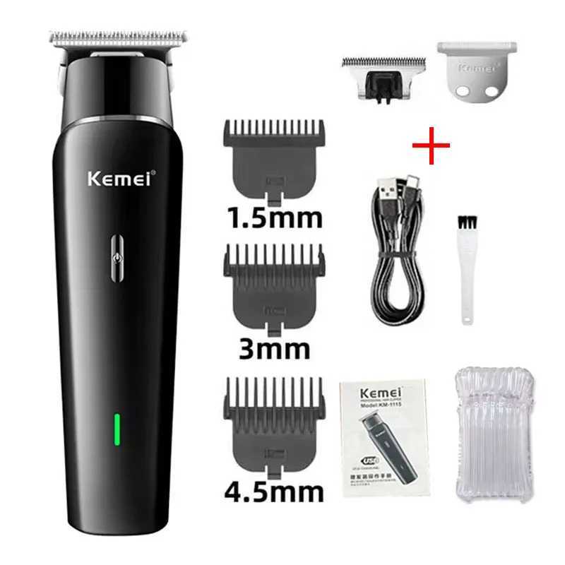 Kemei KM-1115 Fast USB Charging Hair Clippers Rechargeable Hair Trimmer Low Noise Professional Cordless Mens Hair Cut ClipperXJ250624