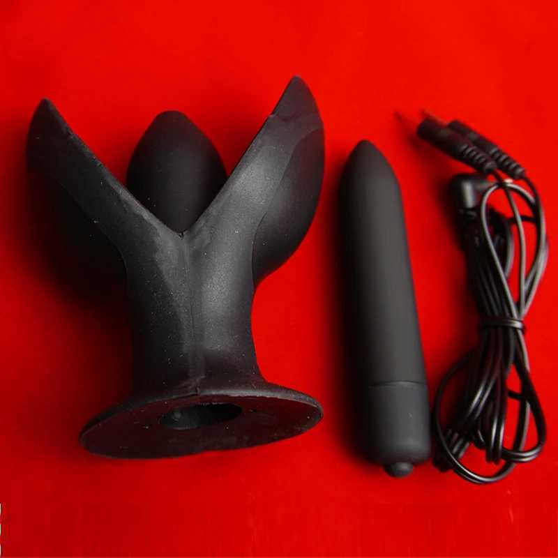 Electro Anal Electrode Bi-Polar Electric Shock Vaginal Butt Plug Sex Toys Estim E-stim Electrosex Electroshock Electrostimulator W250624