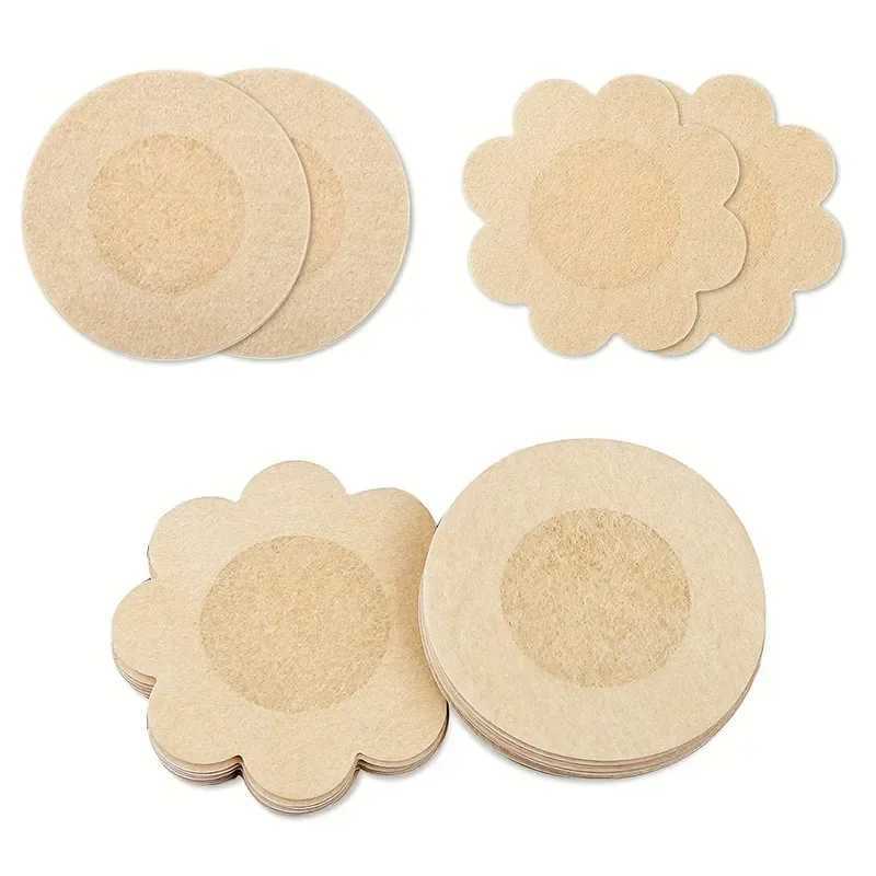 100Pcs Nipple Sticker Disposable Invisible Chest Sticker Non-woven Bra Breast Patch Bra-less Pasties Pad Nipple Cover Stickers W250624