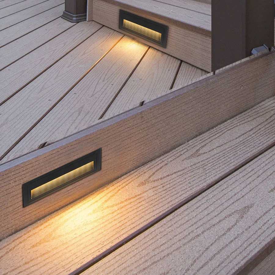 Thrisdar Waterproof LED Wall Light LED Step Stair Lights Outdoor LED Footlight Recessed Corner Lamp Exterior Garden Night LightXJ250624