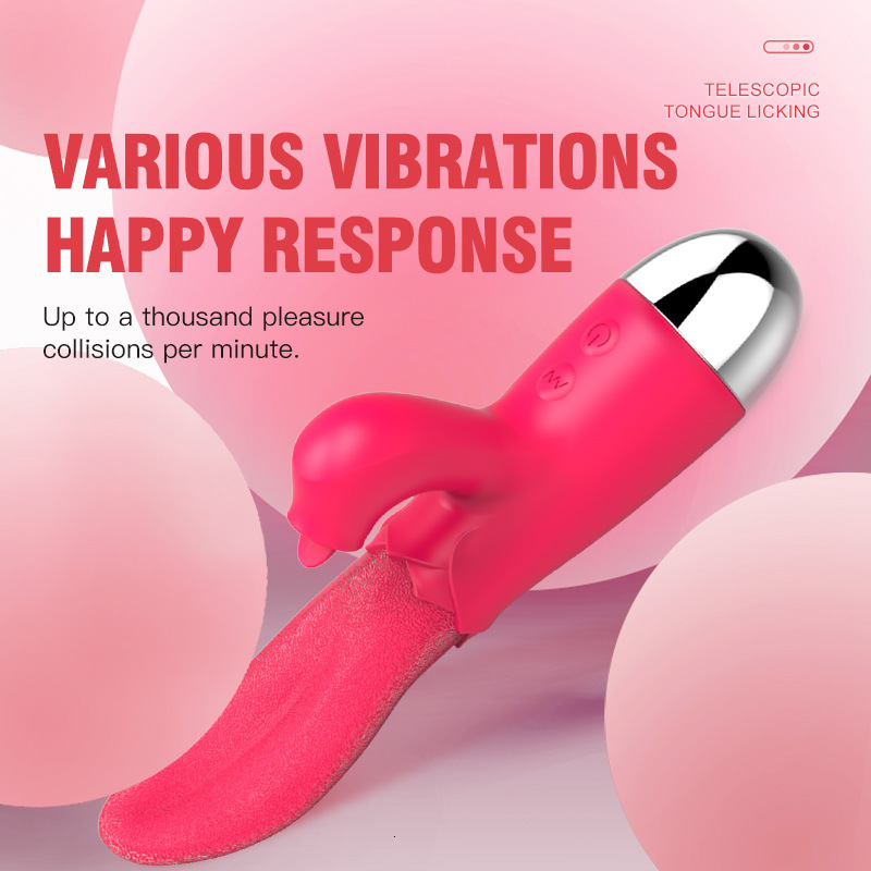 New Silicone USB Charging Vibrator Adult Sex Toy Female Masturbation Tongue Licking Massager