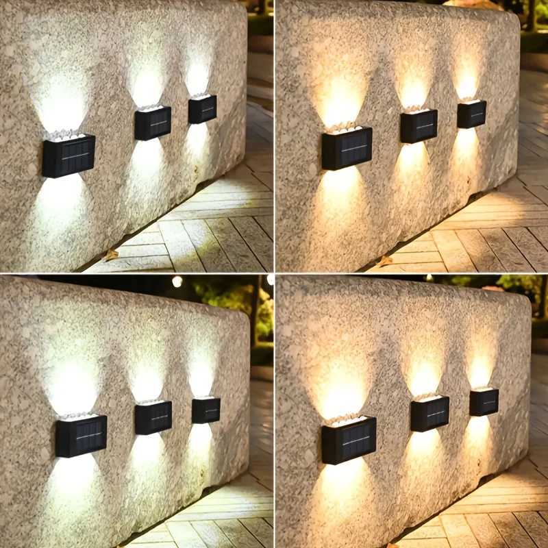 Solar Lights Outdoor Waterproof Atmosphere Wall Lamp Up and Down Luminous Lighting for Garden Yard Street Balcony Terrace DecorXJ250624